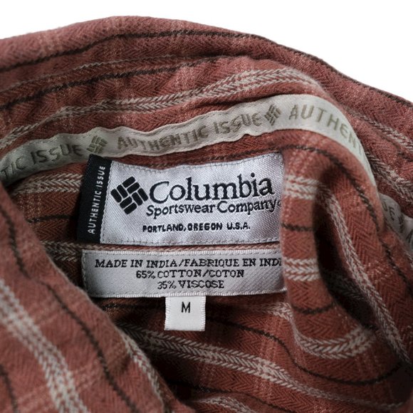 Columbia Authentic Issue Mens M Plaid Long Sleeve Shirt Vintage Y2K - Picture 8 of 12